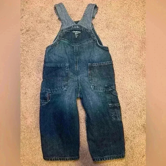 Oshkosh Bgosh Cotton Lined 12 month overalls - Picture 6 of 8